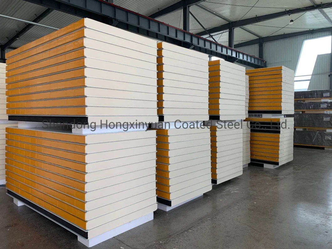 Heat Insulation PU/PIR Polyurethane Sandwich Panel for Work Shop Cold Storage Room