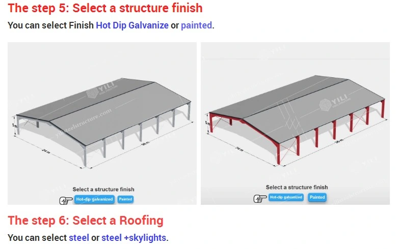 Europe Width (Span) : 24m, Height: 6m, Length: 18-60m, Prefab Light Frame Standard Steel Structure Farm Building / Warehouse with CE