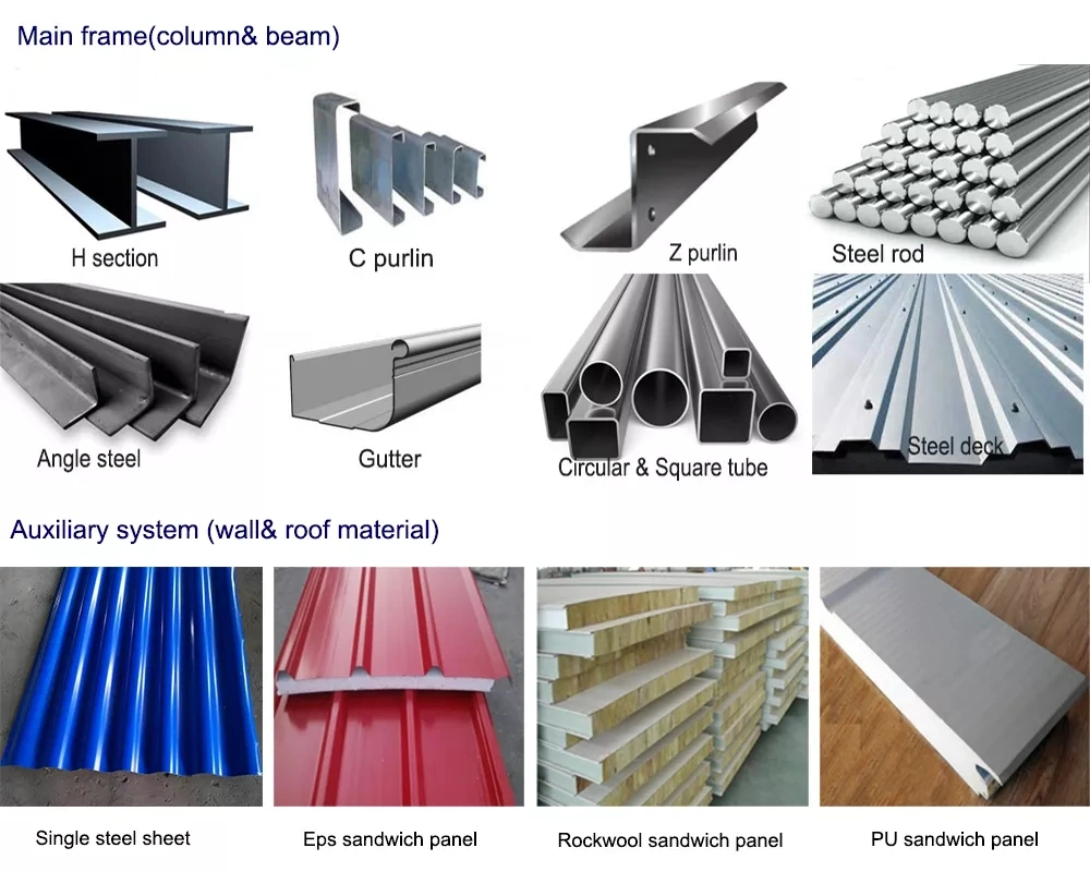 Cheap Steel Building Material Prefabricated Steel Structure Workshop Hangar Warehouse